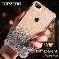 TOPZERO เคสโทรศัพท์ซิลิโคนกลิตเตอร์เคสโทรศัพท์สำหรับ iPhone 7 8 Plus 11 12 Pro Max