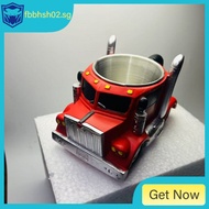 [in stock] Truck Coffee Cup Resin Craft Edible Stainless Steel Cup Craft Decoration Ornament Creativ