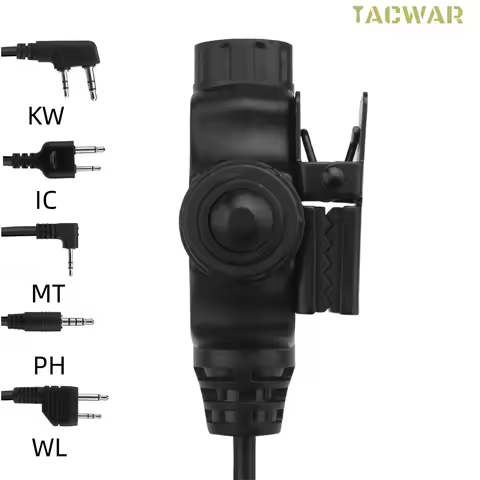 U94 PTT V2 Model U174 Cable Plug for Airsoft Headset, PTT Adapter for Walkie Talkie Motorola Kenwood