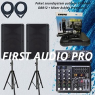 Ready Paket 2 soundsystem outdoor YAMAHA DBR12 + Mixer Ashley Premium