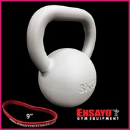 ENSAYO Steel KETTLEBELL 8Kg Gravity 18Lbs FREE LoopBand Red Fitness Ketlebells Competition Styl