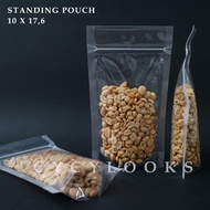 Standing Pouch Bening ( 10x17 ) Plastik Bungkus Kemasan Makanan Ringan Berdiri Klip Tebal