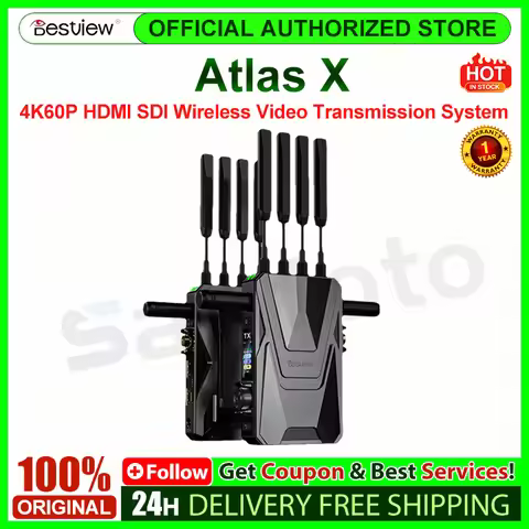 Bestview Desview Atlas X Ultra-HD 4K 24Mbps Wireless Video Transmission System, Full HDMI & SDI, 1 T