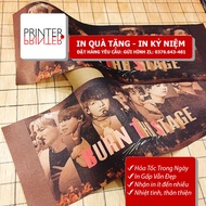 Set of 2 Slogans (Binner) SILK fabric (SILK) 10x30cm 15x42cm - Printed on demand (ONLY PRINTING 1 SI