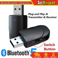 Usb Audio Bluetooth 5.0 Transmitter &amp; Receiver 2 in 1