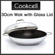 🎁SALE🎁[KOREA] COOKCELL 30cm Black Cube Wok Pan with Lid  Single Coating  Home &amp; Living . Kitchen &amp; Dining . Cookware