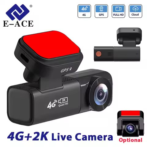 E-ACE 2K 4G Live Dashcam Optional1080P Rear Dual Cam Record GPS Remote Monitor APP Control Cloud Sto