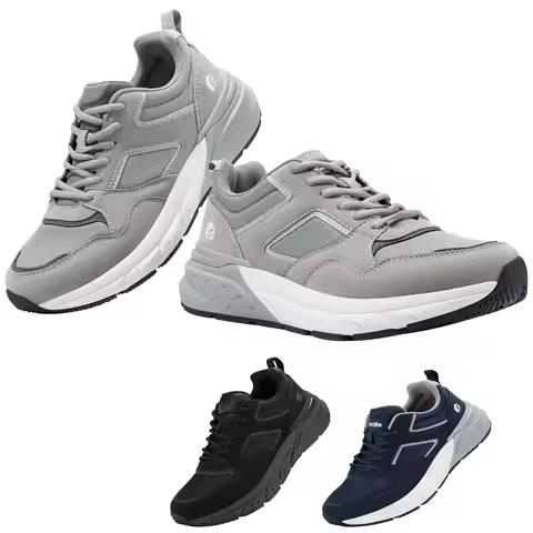 FitVille Newest Running Shoes for Men 4E Wide Width Sneakers with Arch Support for Flat Feet Heel Pa