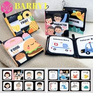 BARRY1 Baby Cloth Book, Not Be Torn Interactive Baby Words Book, Toddler Toy Early Learning Interest