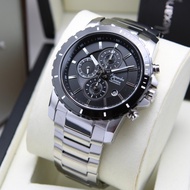 jam tangan pria alexandre christie ac6141mc original - silver black