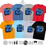 Kayla kids distro t-shirt with tayo bus motif for boys and girls aged 1-9 years