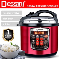 DESSINI ITALY 10IN1 6L Electric Digital Pressure Cooker Non-stick Stainless Steel Inner Pot Rice Coo