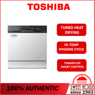 Toshiba Dishwasher DW-08T3(S)-MY table top 8 Place settings DW08T3SMY Turbo Heat Drying (Silver)