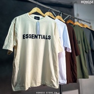 ESSENTIALS RUBBERIZE SHIRT 3D PRINT HIGH DENSITY FEAR OF GOD FOG HIGH QUALITY FG OVERSIZED TSHIRT