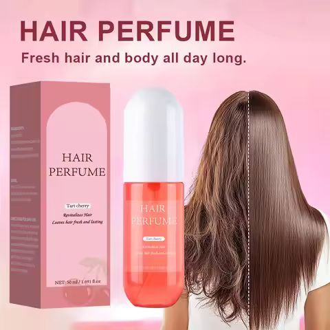 50ML Tart Cherry Hair Perfume For Women Eau de Parfum Freshen Hair Body & Pillows Body Mist Long-Las