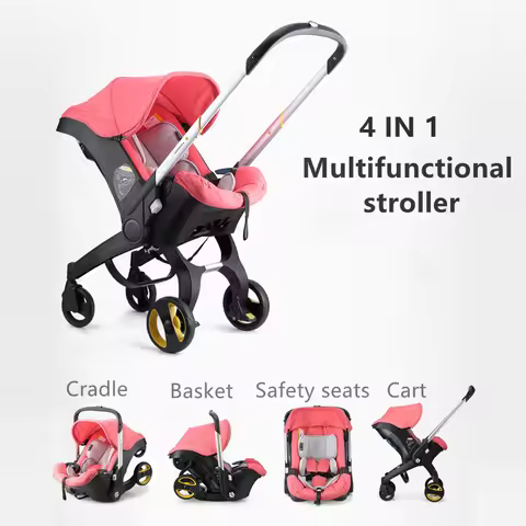 Baby Stroller 3 in 1 High Landscape Newborn Car Seat Stroller Infant Trolley Wagon Portable Baby Pus