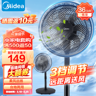 美的（Midea） 电风扇家用7叶落地扇 摇头电风扇循环风扇通风大风量电扇（台地两用升级款） 黑色丨7叶台地两用