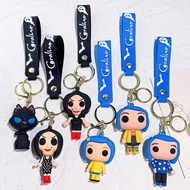 Classic Movie Coraline & The Secret Door Doll Keychain Toy Coraline Action Figure Model Pendant Key