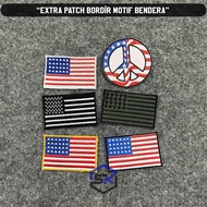 American flag Patch, American flag Emblem extra Patch Uniform Emblem, mini Embroidery, USA flag moti