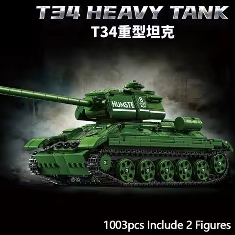 New 1006PCS Military Series Classic T-34 Heavy Tank Model Compatible Collection Building Blocks Bric