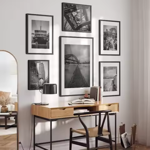 Modern Black White Australia City Sydney Bridge Posters and Prints Canvas Printing Wall Art Picture 