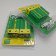 6F22 Multimeter 9V Rechargeable Battery USB Rechargeable Lithium Battery Large Capacity Type-c Port 
