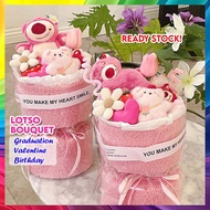Lotso Plush Flower Plushie Lotso Plush Bouquet Strawberry Bear Bouquet Lotso Birthday Gift Lotso Bou