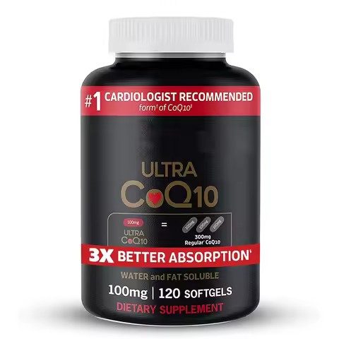 Ultra CoQ10 100mg Softgels, 3x Better Absorption, Antioxidant for Heart Health & Energy, Coenzyme Q1