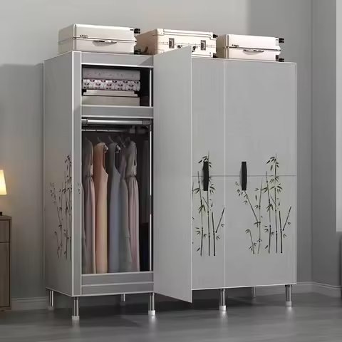 Large Capacity Wardrobe Closet Steel Pipe Wardrobe Organizer Bedroom Furniture Clothes Storage Wardr