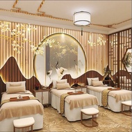 Beauty Salon Wallpaper Health Chinese Chinese Medicine Design Decorative Mural Wallpaper Zen Tea Hou