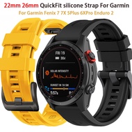 22mm 26mm QuickFit silicone Strap compatible for Garmin Epix Gen 2 sports Band for Garmin Fenix 7 7X 5Plus 6XPro Enduro 2 Bracelet Watchband