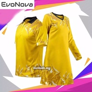 EvoNova Yellow Couple Set T Shirt Muslimah Jersey Labuh Murah Baju Muslimah Jersi Plus Size Microfib