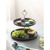 陶瓷三層盤串盤下午茶雙層婚禮生日水果盤點心盤蛋糕盤宴會甜品架