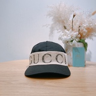Gucci Logo Headband Cap L Size古馳黑色鴨舌帽