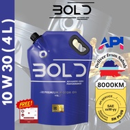 BOLD 10w30 10 W 30 MINYAK HITAM SERVIS MOTOR OIL SERVCE OIL ENGINE OIL 4L / 3L PERODUA