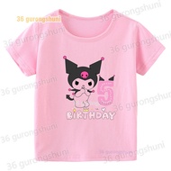 Children clothing Girls T Shirt hello kitty kuromi clothes girl summer Tops 1 2 3 4 5 6 7 8 9 old bi