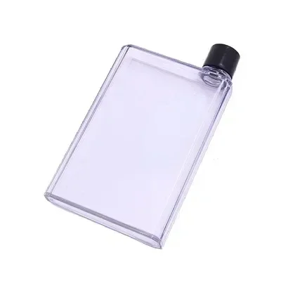 AS Bpa Free Flat Water Bottle A5 A6 Paper Cup Botlte Clear Book Portable Paper Pad Water Bottle Flat