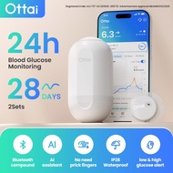 Ottai CGM Continuous Glucose Monitoring System 2 Full Sets for 28 days Glucose Check Malaysia Versio