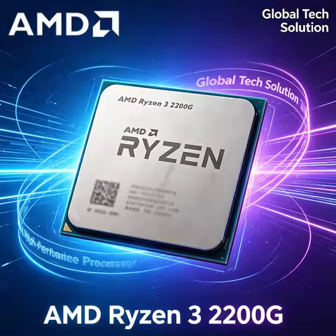 AMD Ryzen 3 R3 2200G Used R3 2200G 3.5 GHz Zen 0.014 Quad-Core Quad-Thread CPU YD2200C5M4MFB Socket 