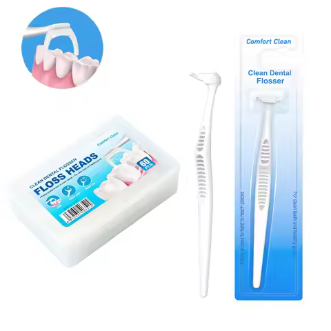 Dental Floss Set Replaceable Ultra-fine Dental Floss Stick with Extended Handle Y-shaped Dental Flos
