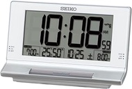 Seiko Clock SQ322S Alarm Clock, Table Clock, Digital, Radio, Silver Metallic, 4.0 x 6.9 x 3.2 inches (102 x 175 x 81 mm)