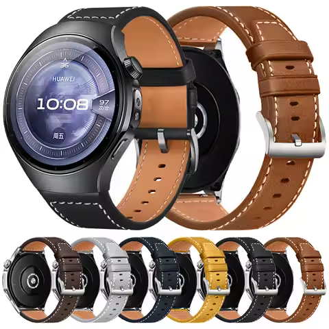 20mm 22mm Replacement Leather Band For HUAWEI WATCH 5 46mm Straps Watch 4/3 Pro GT 5 4 3 SE 2 Pro Bu