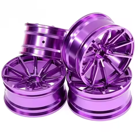 4 pcs 1 Set Aluminum Alloy Metal Whee Rim Fit HPI HSP RC model 1:10 On-Road Racing Car for HSP94123/