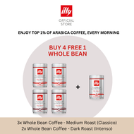 [Buy 4 Free 1] illy Whole Bean Intenso Coffee – Dark Roast & illy Whole Bean Classico Coffee – Mediu