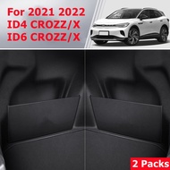 2 Packs Flocked Tray For VW ID4 CROZZ ID.4 X 2022 2021 Rear Trunk Organizer Side Divider Board ID6 M