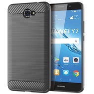 Phone Casing For Huawei Y7 2017 Nova Lite Plus Ascend XT2 Shockproof Silicone Case for huawei y7 2017 nova lite+ Armor Carbon Fiber Back Cover