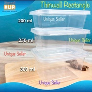 [Contents 25] Thinwall Rectangle 200 250 300 ML KLIR Thinwall Thinwal Rectangular/ 200ml 250ml 300ml