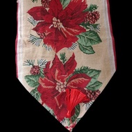 Table Runner Rug Christmas/ Christmas Tablecloth 0102 - BungaCantik Cream