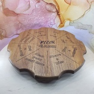 Pizza Game Rotating Serving Tray Cake Bowl Serving Snacks Sweets Food Roulette