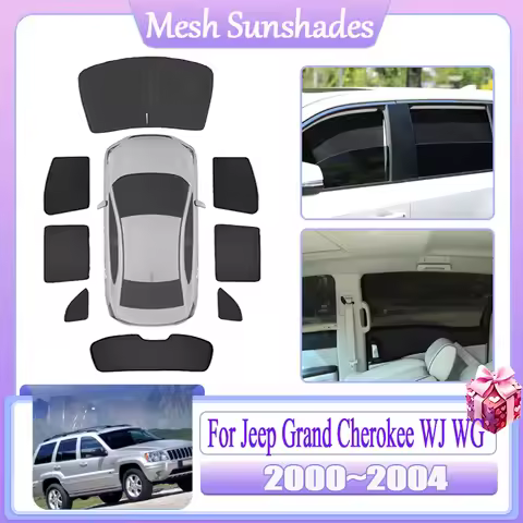 For Jeep Grand Cherokee WJ WG MK2 2000 2001 2002 2003 2004 Car Mesh Sun Shade Magnetic Sunshade Wind